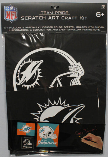 NFL MIAMI DOLPHINS SCRATCH ART CRAFT KIT