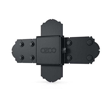 OZCO Laredo Sunset Rafter Seam Connectors, 2" x 5", Steel, Powder Coated Finish, Black, 2 Pieces