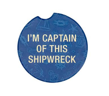 About Face Captain Of This Shipwreck Car Coaster