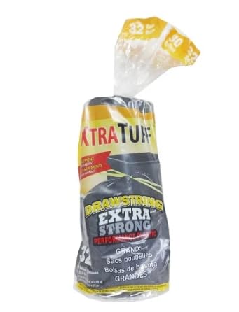 Xtratuff Trash Bag Drawstring 30G 32CT - Xtra Tuff, Trash Bags 32 ct Black