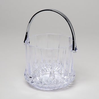 40 Oz Plastic Ice Bucket with Silver Handle