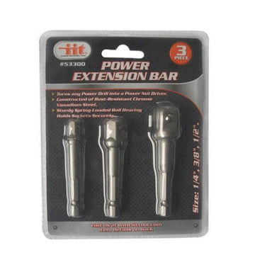 IIT 53300 Power Drill Bit Extension Bar Set, 3-Piece