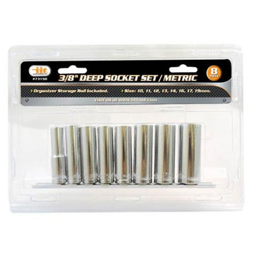 IIT 73150 3/8-Inch Deep Socket Set/Metric, 8-Piece