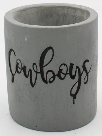 NFL DALLAS COWBOYS CEMENT PLANTER -4IN -EMPTY