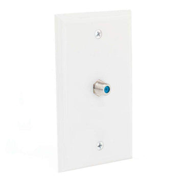 CE TECH Coaxial Wall Plate - White