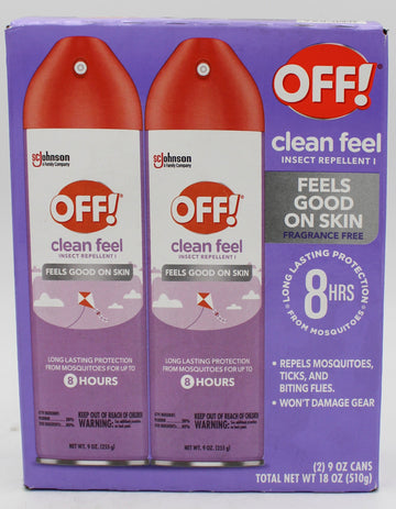 SP OFF CLEAN FEEL 2CT 9oz PRISTINE