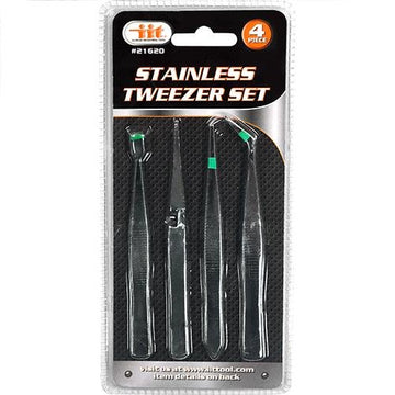 IIT 21620 Stainless Tweezer Set, 4-Piece