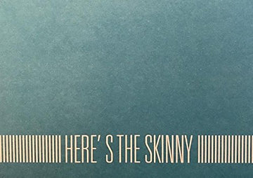 10 Count Turquoise Blue HERE'S THE SKINNY Blank Note Cards - Turquoise Envelopes