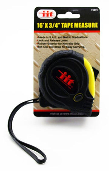 IIT 75675 16-Feet Tape Measure with Rubber Exterior Grip