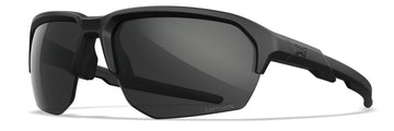 Wiley X JAKL Captivate Ballistic Rated Sunglasses, Safety Glasses for Men and Women, UV Eye Protection for Shooting and Outdoor Matte Black Frames, Grey Tinted Lenses