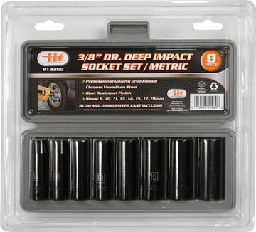 IIT 12260 3/8" Drive Deep Impact Socket Set - MM,
