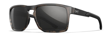 Wiley X Apex Captivate Polarized Sunglasses, Safety Glasses for Men and Women, UV Eye Protection for Shooting, Fishing, Biking, and Extreme Sports, Matte Tortoise Brown Frames, Black Mirror Lenses