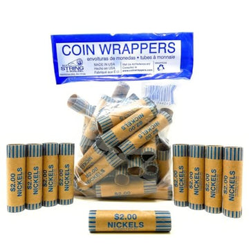 N. F. String & Son Preformed Coin Wrappers, 36 Count, Nickels