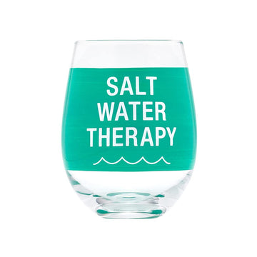 About Face Designs Say What Coastal Collection - Wine Glass, 16-Ounce, Salt Water