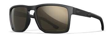 Wiley X Apex Captivate Polarized Sunglasses, Safety Glasses for Men and Women, UV Eye Protection for Shooting, Fishing, Biking, and Extreme Sports, Matte Black Frames, Tungsten Mirror Lenses