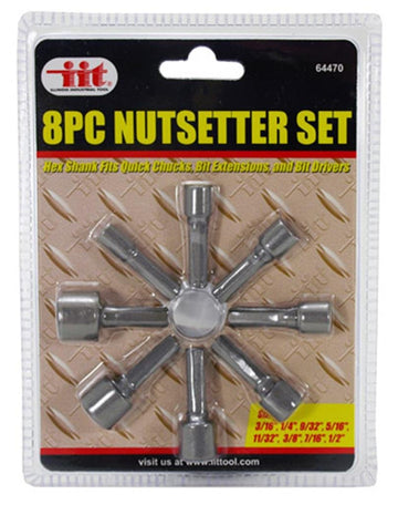 IIT 64470 Nut Setter Set with Hex Shank