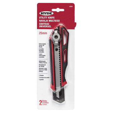 Hyde 42051 25mm Snap-Off Knife with Screw Lock