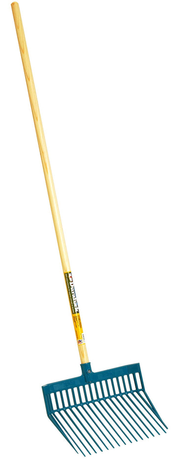 Little Giant® DuraFork Pitch Fork | Manure Fork | Polycarbonate Stable Fork with Angled Tines | Teal