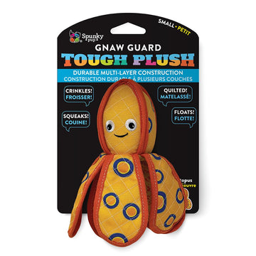 Spunky pup Tough Plush Neon Octopus, Small