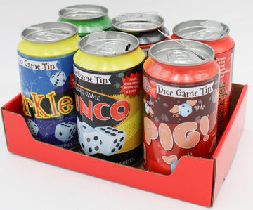 BENDON TIN CAN DICE GAME PDQ ASST 6PC