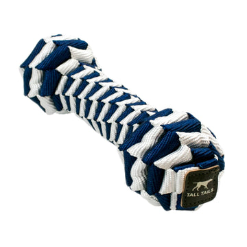Tall Tails Navy Braided Bone Tug Toy for Dogs