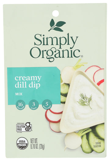 SIMPLY ORGANIC DIP MIX CREAMY DILL ORG 0.7OZ