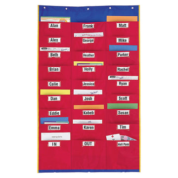 Learning Resources Organization Station Pocket Chart - Hanging Pocket Chart for Classroom, Teacher Supplies for Classroom Organization and Storage, Pockets for Bulletin Board, Student Storage Charts