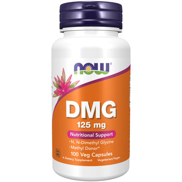 NOW Foods Supplements, DMG (N-Dimethyl Glycine) 125 mg, Nutritional Support, 100 Veg Capsules
