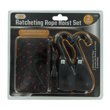 IIT 35250 Ratcheting Rope Hoist Set 2Piece,