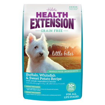 Health Extension Grain Free Buffalo & Whitefish Little Bites Small Kibble Formula with 30+ Superfoods and Probiotics for Teacups, Toys & Miniature Dogs (10 lb)