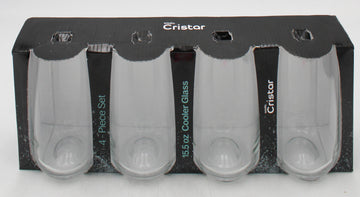AGUA COOLER GLASS SET 4ct 15.5oz