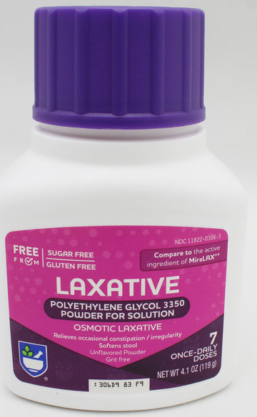 RITE AID LAXATIVE POWDER 7 DOSES 4.1oz EXP 12/31/2027 COMPARES TO MiraLax