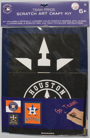 MLB HOUSTON ASTROS SCRATCH ART CRAFT KIT