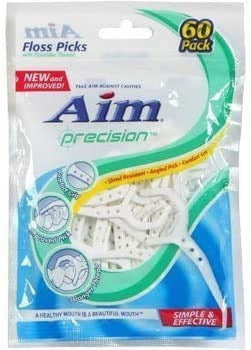 Aim Floss Picks Precision, 60 Ea