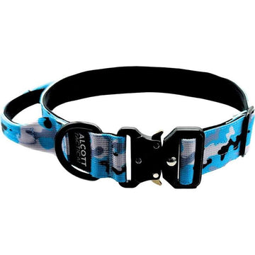 Alcott CLR XL CMO BL Tactical Dog Collar, Blue Camo - Extra Large