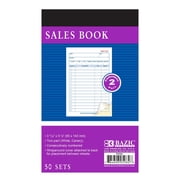 BAZIC General Purpose Sales Order Book, 3 11/32" x 5 5/8", 50 Sets Per Book, 2 Part Carbonless, White & Canary, Bound Wraparound Cover, 1 Book