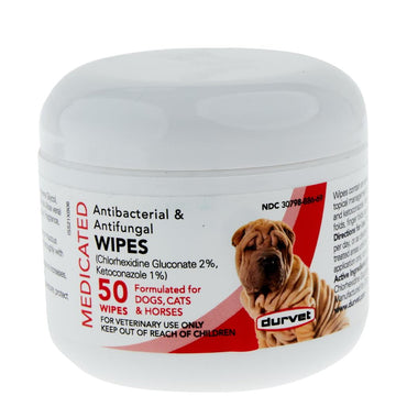 Durvet Medicated Antibacterial & Antifungal Wipes