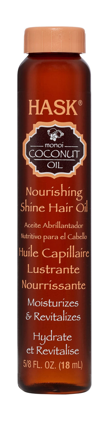 Hask Monoi Coconut Oil Nourishing Shine Oil Vial, 8 Oz