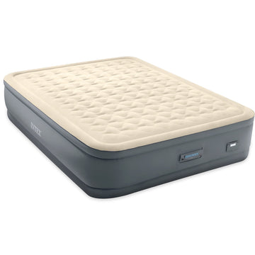 Intex 18-Inch Queen Air Mattress with Built In Pump, Elevated Inflatable PremAire II Bed