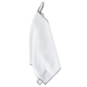 LPGA Microfiber Waffle Golf Towel, White