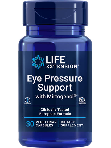 Life Extension, Eye Pressure Support with Mirtogenol, 120 mg, eye care, eye health supplements, bilberry, French pine bark extract, 30 vegetarian capsules