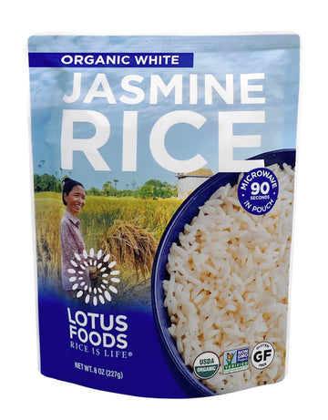 Lotus Foods Organic White Jasmine Rice Heat & Eat Pouch - 8 oz Pouch