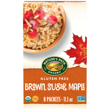 Nature's Path Organic Oatmeal, Brown Sugar Maple Instant, 11.3oz Box