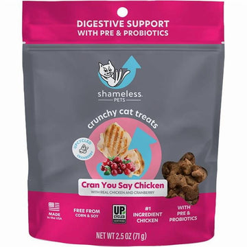 Shameless Pets 813 2.5 oz Crunchy Cat Treats - Chicken