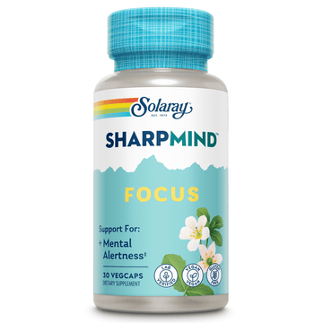 Solaray SharpMind Focus, Mental Alertness Nootropic Supplement, Memory Support, Each Capsule with Cognizin Citicoline, Vegan, 60 Day Money Guarantee, 30 Serv 30 Vegetarian Capsules Pills