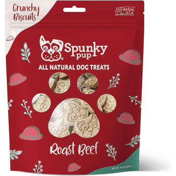 Spunky Pup Roast Beef Crunchy Biscuit Treats, 10 oz