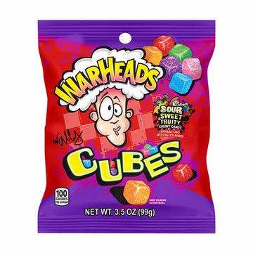 Warheads Chewy Cubes Sour Sweet & Fruity Candy 3.5 oz