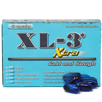 XL-3 Xtra Cold And Cough Capsules, 12 ct