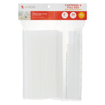 Xyron Full Size 8" Multi-Stick Cartridge and Glue Sticks, 30 Pack