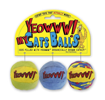 Yeowww! My Cats Balls Cat Toy 3pk